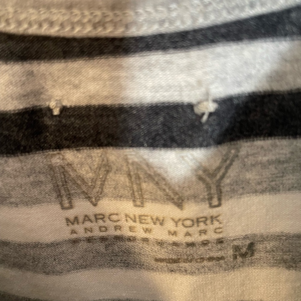 Marc New York Stripe Color Block Dress Medium A-line High Low Hem Sleeveless - Picture 2 of 7